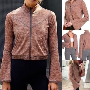 Free People Brown Zip-Up Jacket